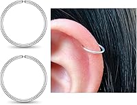 Vista 138 de Small Gold or Sterling Silver Huggie Hoop Earrings for Women Cartilage Nose Helix Tragus