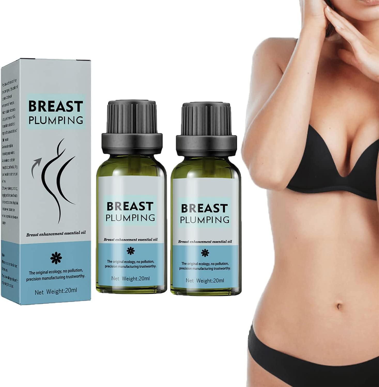 Breast Plumping Oil, Natural Herbal Bust Up Essential Oil
