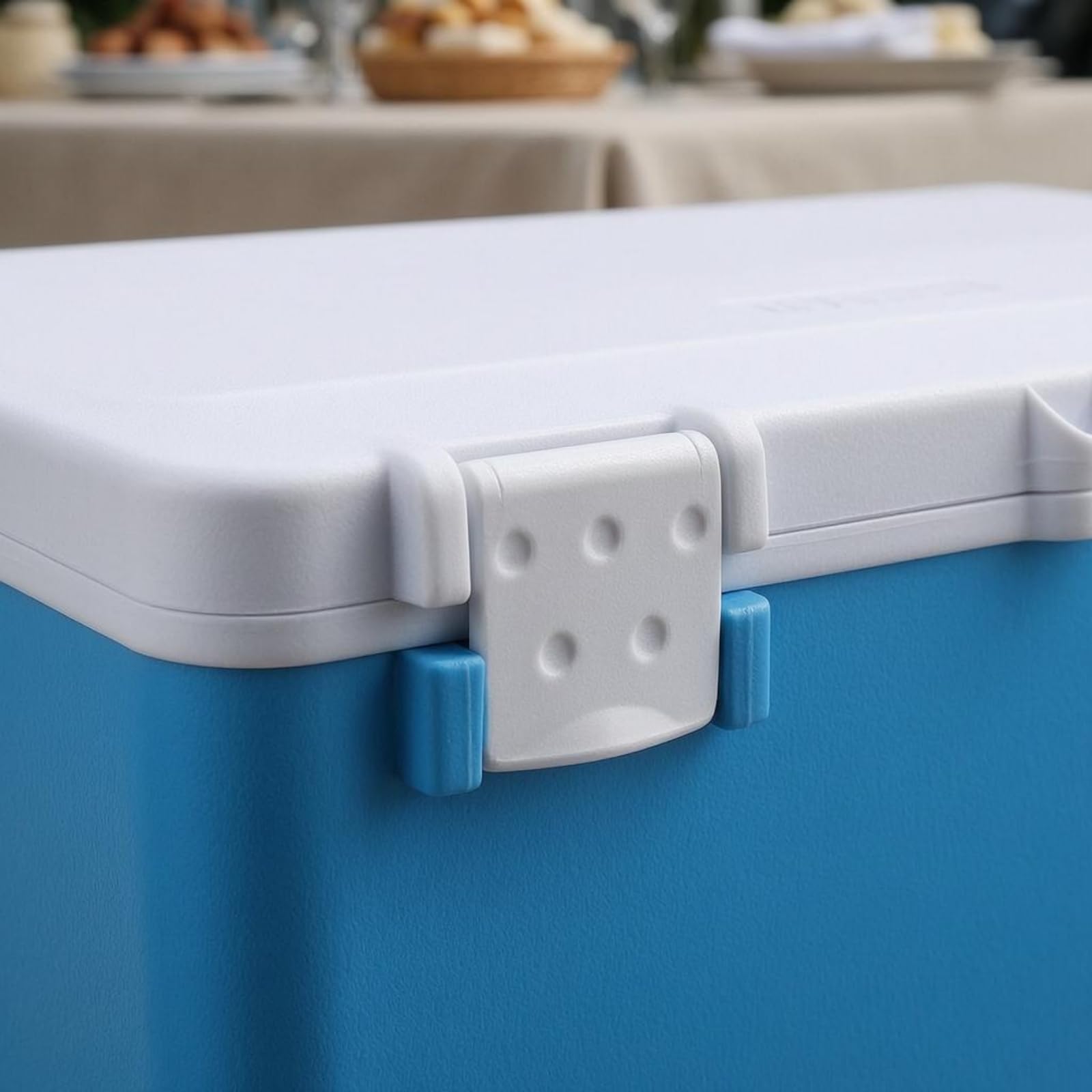 Contenitore Termico Rigido Frigo Portatile Ghiacciaia Box Isolante con Chiusura Sicura Guarnizione Anti Dispersione Interno PP Blocchi Ghiaccio Adatto