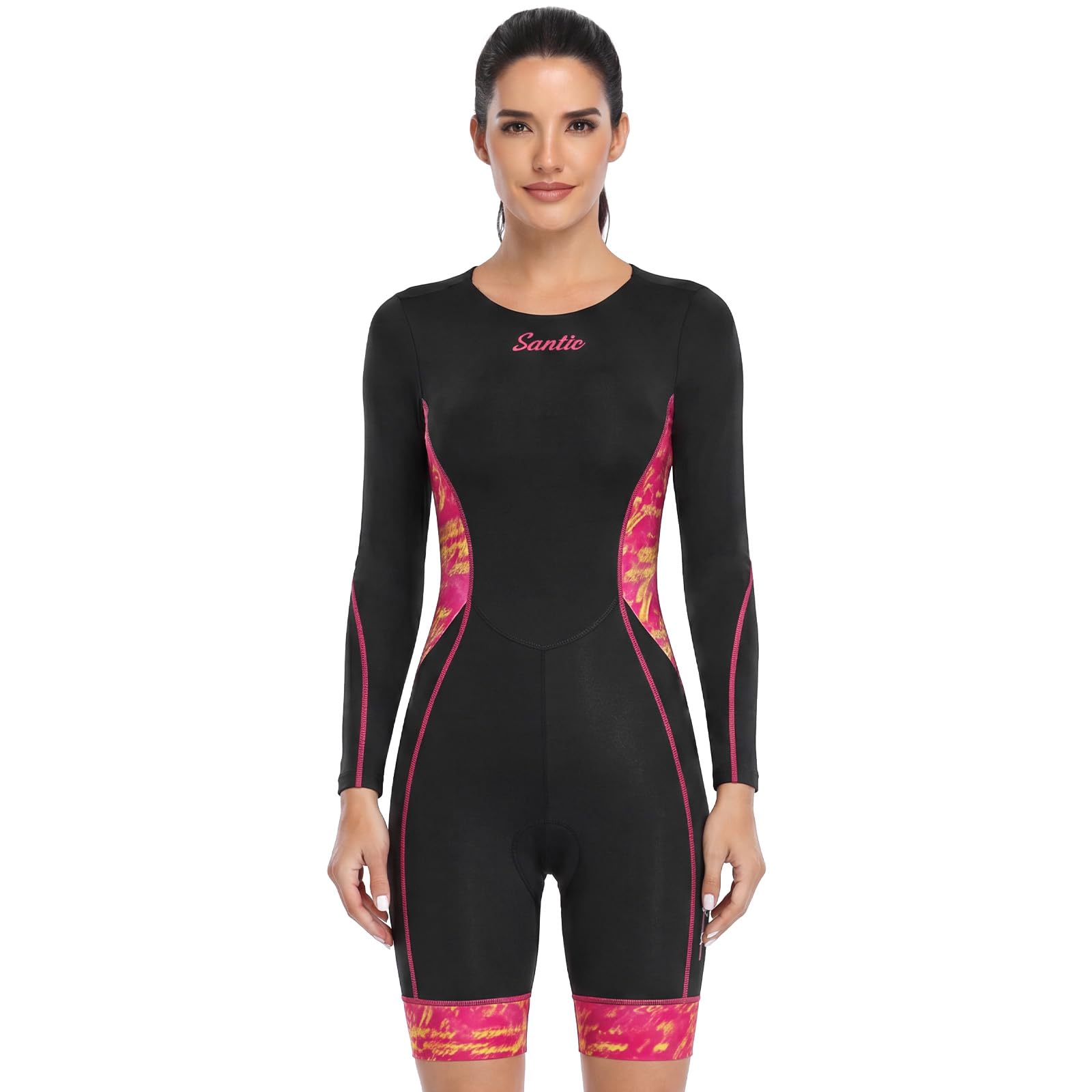 Santic Triathlon Anzug Damen Trisuit Langarm Schnell trocknend