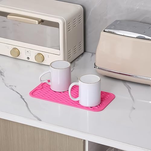 Miniatura 381 de Tapete de silicona para secado de platos para múltiples usos, fácil de limpiar, ecológico, resistente al calor, tapete de silicona para encimera