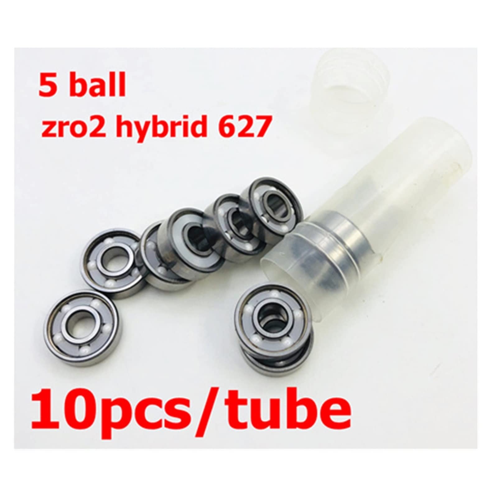 Bearings 627RS Zro2 5 Balls Bearings 7x7x22mm Upgrade Ceramic Quad Skates Ball Bearing for Artistic Roller Quad Hockey Skate 627