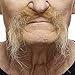 Mustaches Self Adhesive Fake Mustache, Novelty, Realistic Fu Manchu False Facial Hair, Costume Accessory for Adults, Blond Color