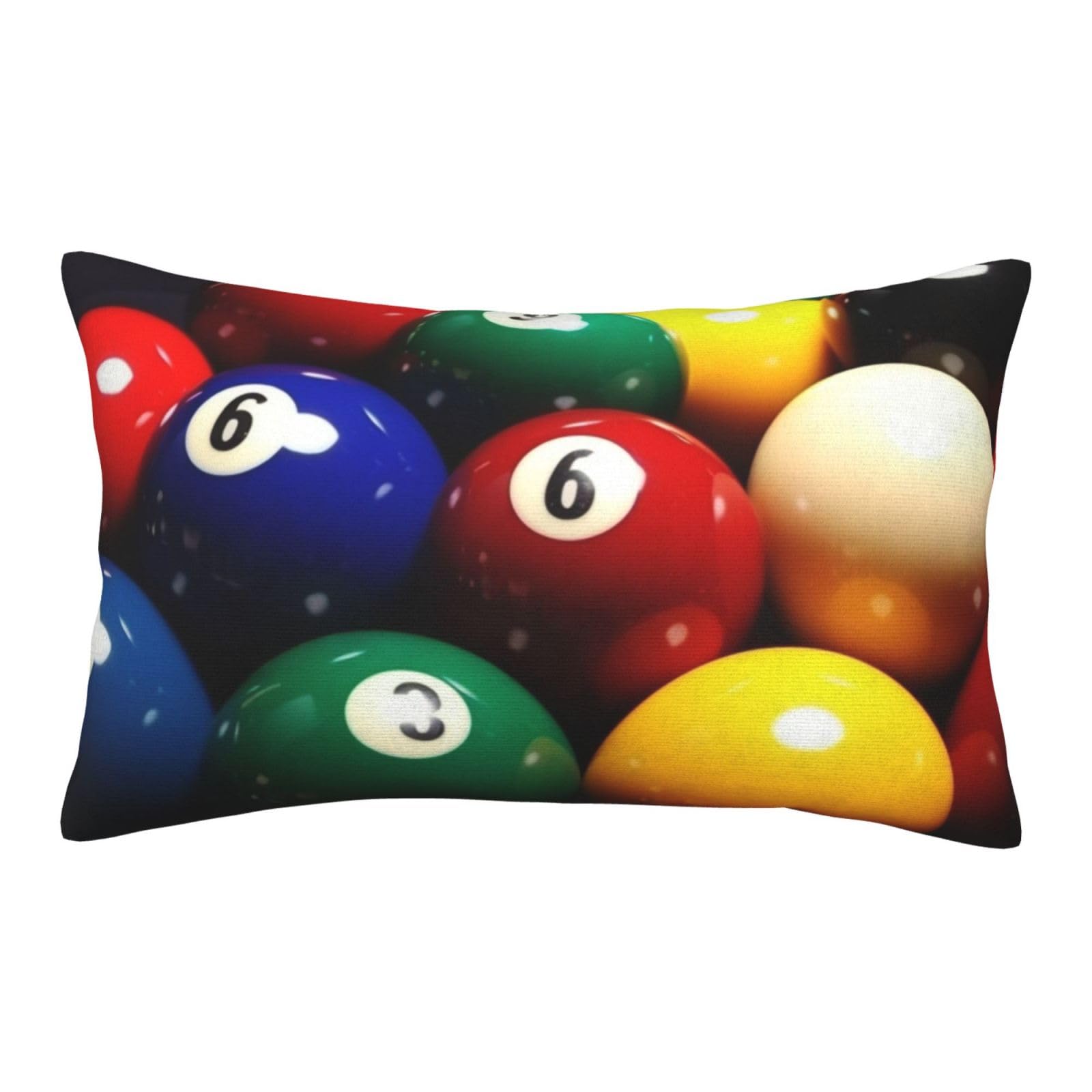 Velvet Pillowcases 20"x30" Ultra Soft Breathable Pillow Cases, Luxury Fuzzy Throw Pillow Covers with Zipper, Color Billiards Pillow Shams All Seasons Decorative Cushion Cases for Couch