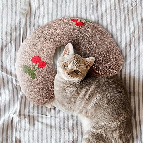 Almofada para pescoço de cachorro, almofada para cachorro em forma de U,Brinquedo calmante para anim
