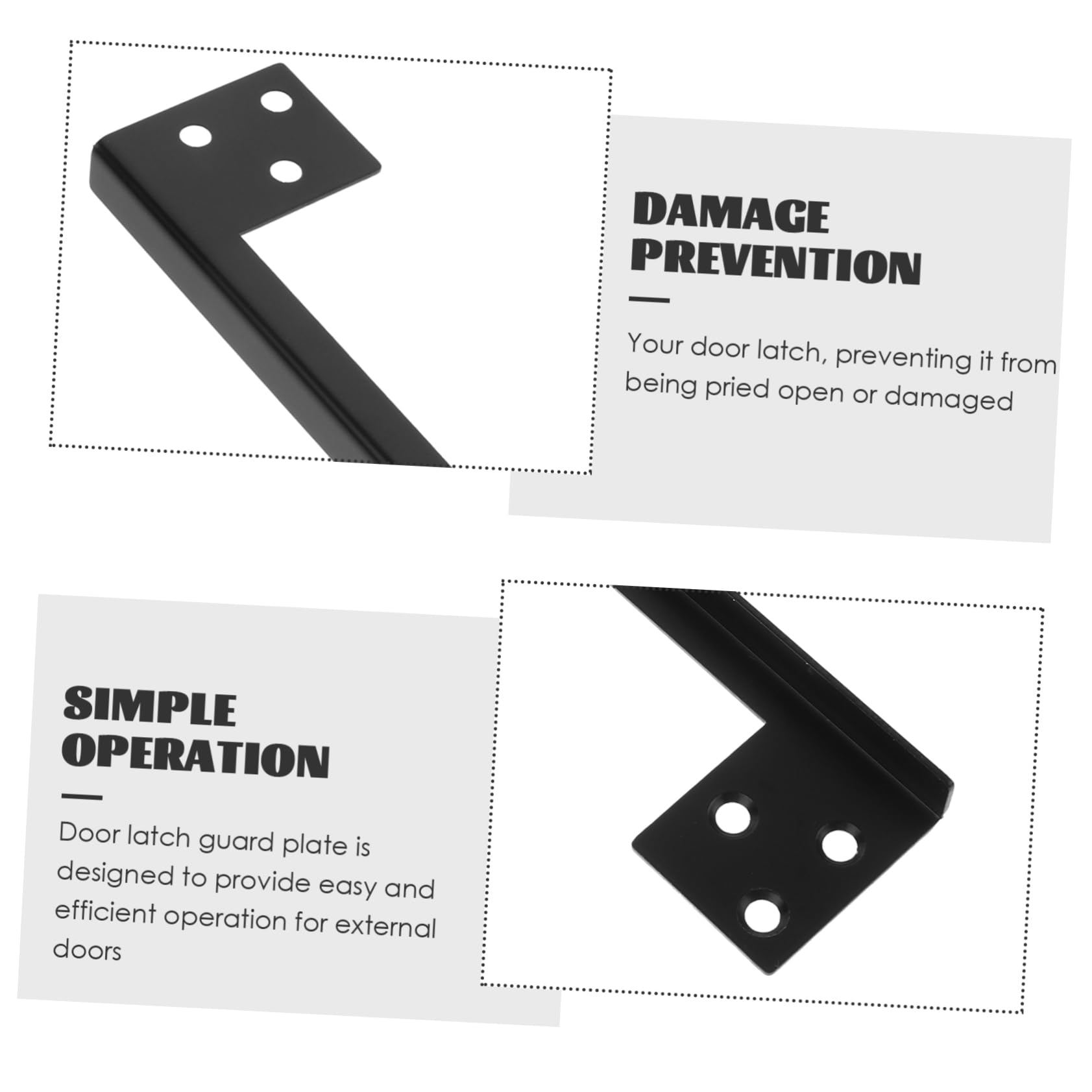 BESPORTBLE Lot De 4 Plaques De Renfort Robustes En Acier Inoxydable Pour Loquet De Porte