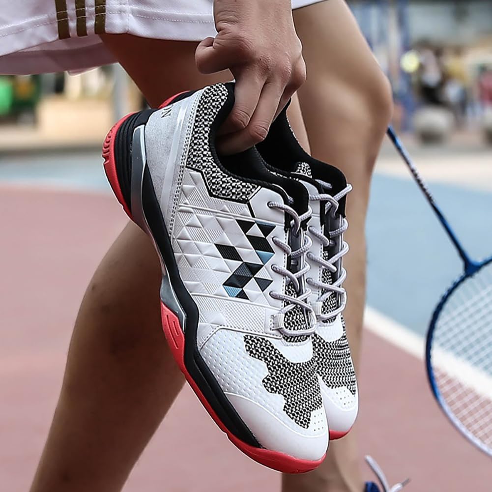 Zapatillas de bádminton Hombre Mujer Ligeras Transpirable Parte Superior sintética Placa Anti-torsión Suela Goma a Juego Zapatos Casual para Entrenamiento