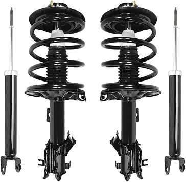 COMPLETESTRUTS - Front Complete Strut Assemblies with Coil Springs and Rear Shock Absorbers Replacement for 2002-2006 Nissan Altima 4Cyl - Set of 4