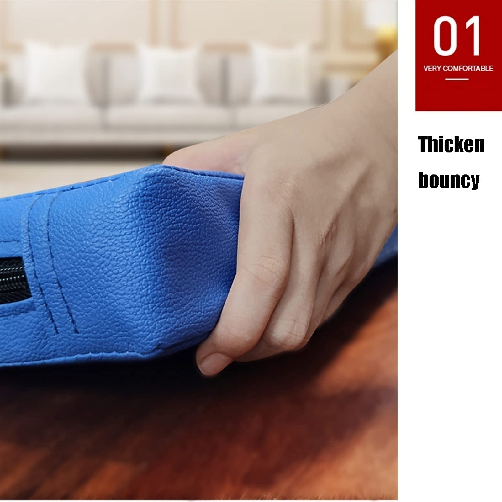 Tappetino Pieghevole Ginnastica Elastico Elevato PU. Ginnastica per Esercizi, Tappetino Pieghevole con Manico, casa, Palestra, Fitness Tappetino 180x80 cm (Color : Red, Size : 180x80x3cm)