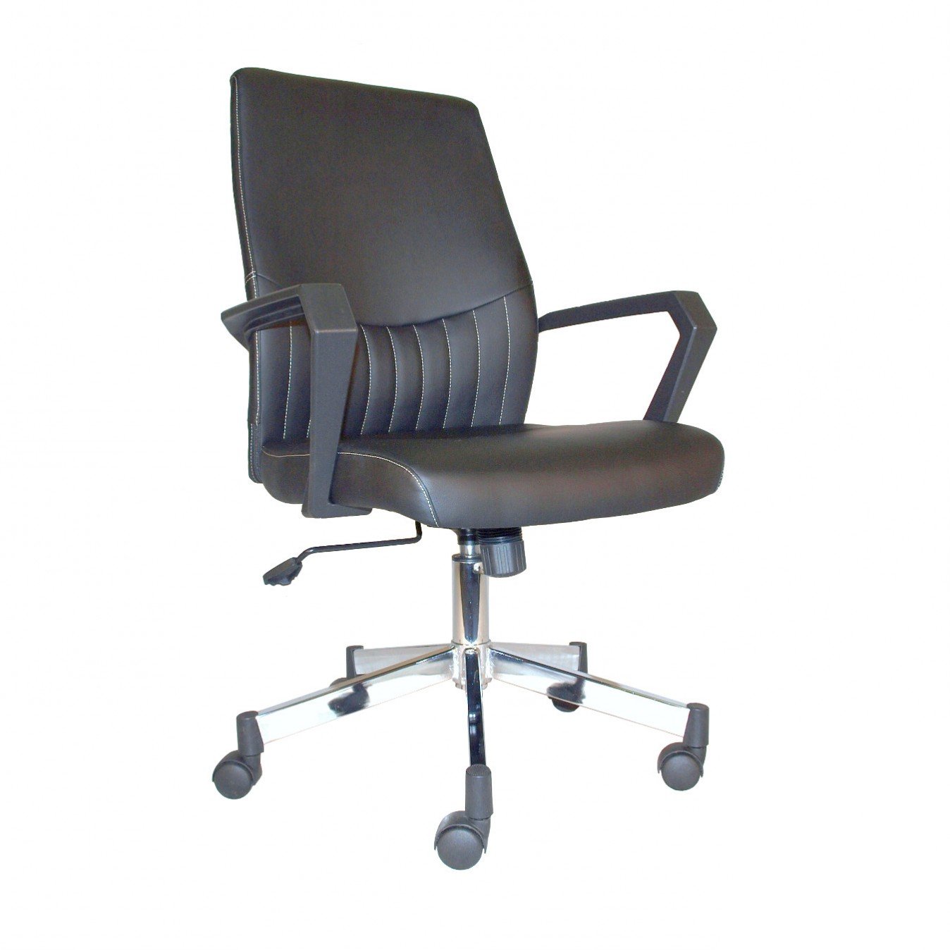 Alphason Brooklyn - Office Chair - Faux Leather - Black - Small