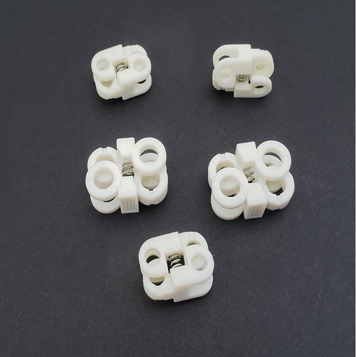 24 Pack Shoe Laces Locks No Tie Shoelaces Lock Smart Buckle DIY Spring Cord Lock End Stopper Slider Toggles Clip Double Hole Shoelace Buckle Fastener for Boot Laces Kids Sneakers Drawstrings - Image 9