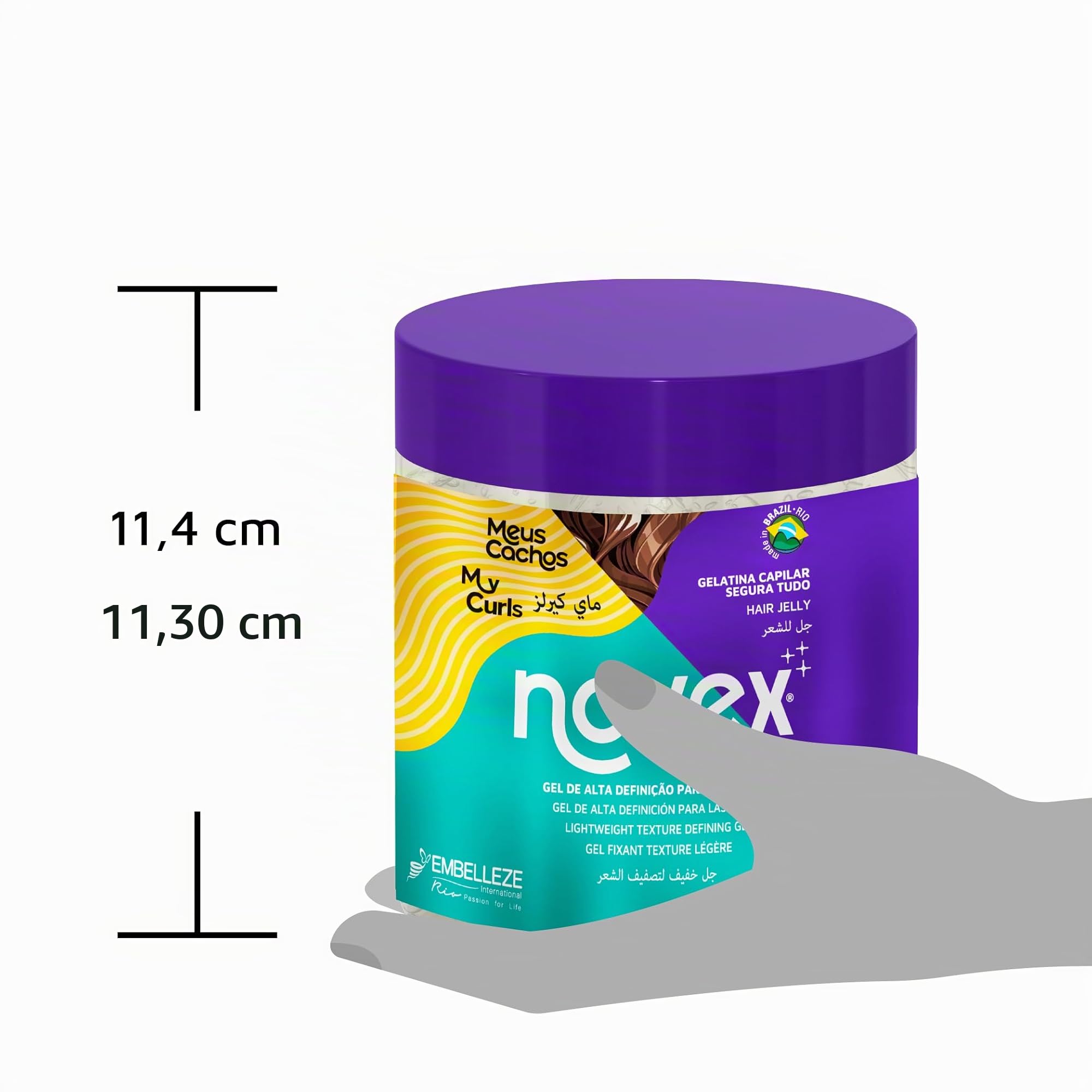 Novex Gel Fijador Super My Curls con Extracto de Aloe Vera para una Fijación Suave y Duradera, Adecuado para todos los Tipos de Rizos y Texturas 500 g