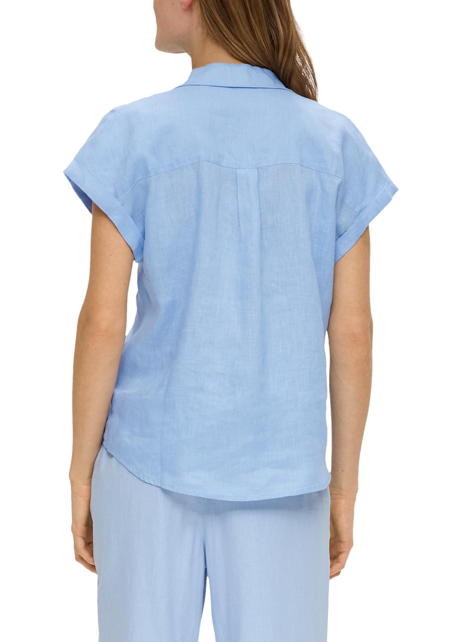 s.Oliver 2147437 Camicia in Lino, Maniche Corte Donna (Pacco da 1)