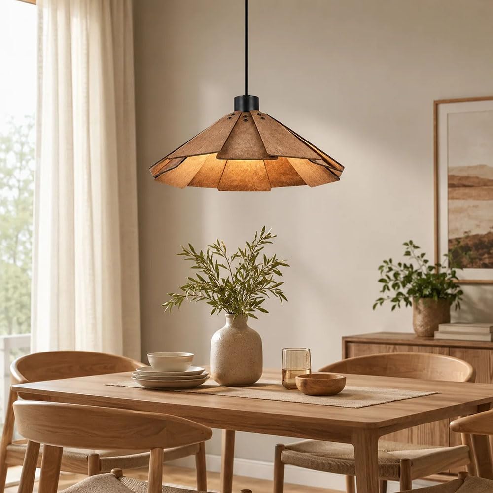 Iluminación vintage de madera para renovar la estética de tu isla de cocina 7
