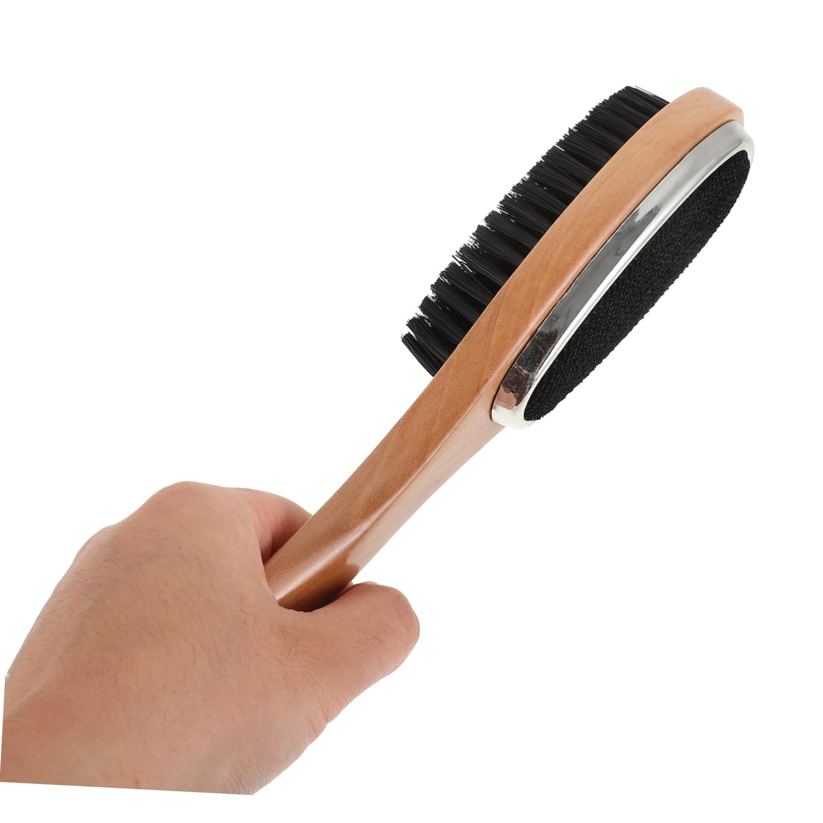 4piezas Cepillo De Limpieza De Zapatos De Madera Herramienta Dual para Pulir y Eliminar Polvo Cepillo De Cerda para Sintético para Zapatos Botas y Muebles