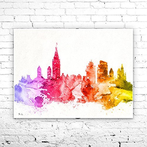 Amazon.com: Amsterdam City Skyline Art Print, Amsterdam Art, Amsterdam Poster, Watercolor Print, City Watercolor, Map Art, City Watercolor, City Art : Handmade Products