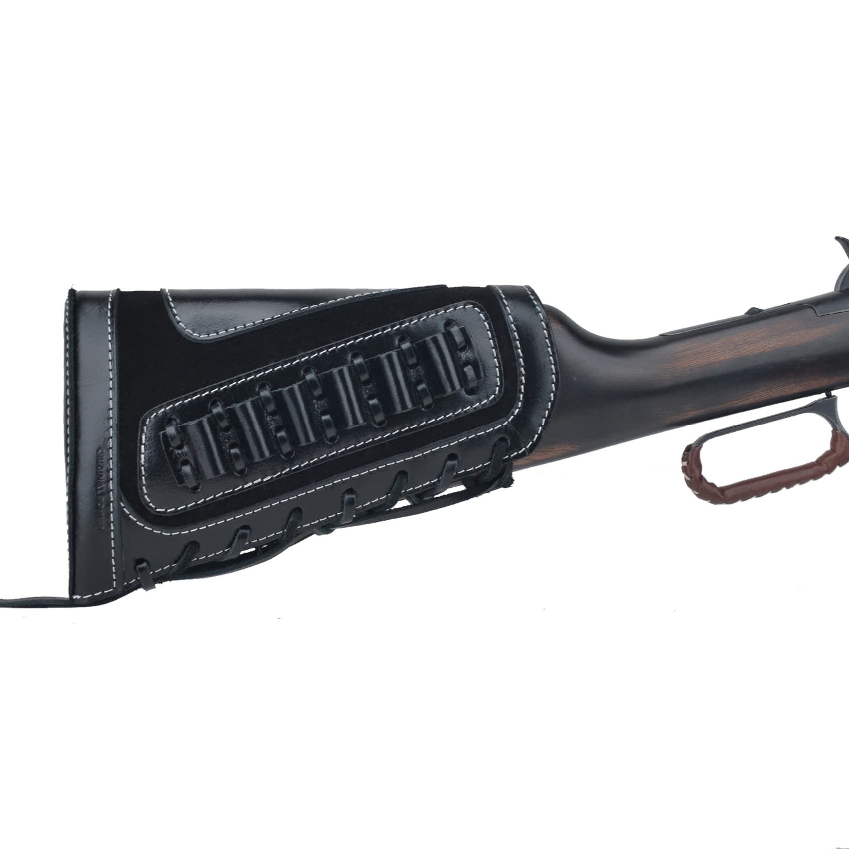 Buy Leather s Ammo Pouch, Buttstock Cheek with Recoil Pad for .308 .3030 .3006 .4570 .357