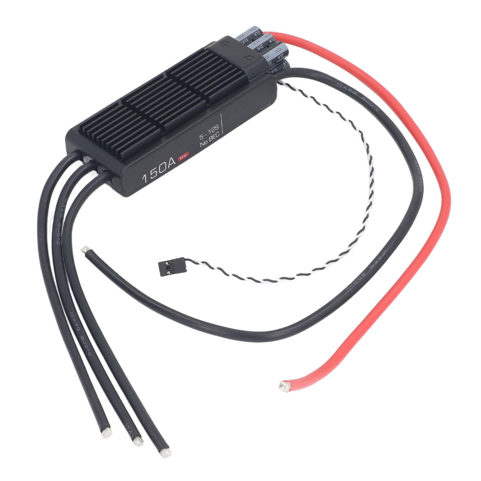 Drfeify 150 A Bürstenloser ESC, Aluminiumlegierung, RC-Drohne, Bürstenloser ESC 5 Bis 12 S, 170 A Spitzengeschwindigkeit, Schnelle Gasannahme, Mehrfachschutz für RC-Flugzeug-Hubschrauber,