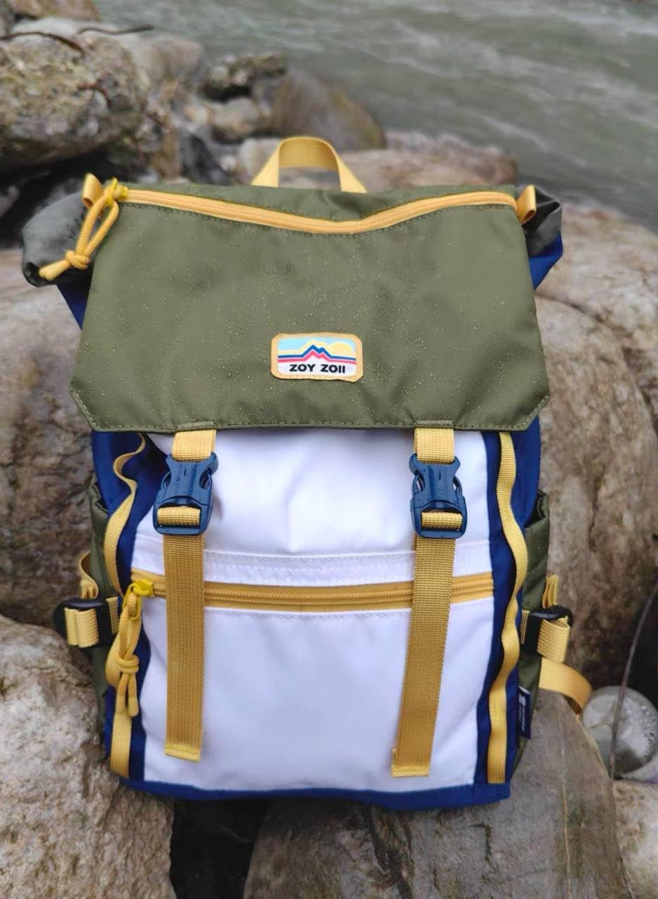 zoy zoii Wanderrucksack für Kinder, Schulrucksack für Kinder, Wanderrucksack, Schulrucksack für Kinder, mit Outdoor-Design, Kindergartenrucksack, grün, Large