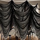 Halloween Decorations,197' x 85' Spider Web Decoration & Halloween Decor,DIY Stretch Cobweb,Gothic Decor,Black Halloween Creepy Cloth, Goth Decor Outdoor Indoor Party Supplies,Haunted Mansion Decor