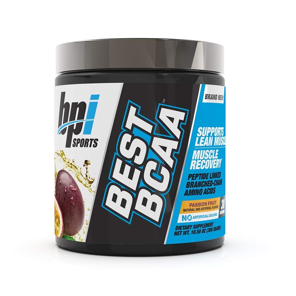 BPI Sports Best BCAA - BCAA Powder - Branched Chain Amino Acids - Muscle Recovery - Muscle Protein Synthesis - Improved Performance – Hydration – Passion Fruit - 30 Servings - 10.58 oz.