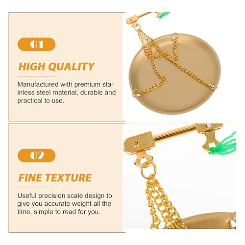 Miniatura 4 de Yardenfun Báscula de cocina digital de 3.53 oz, báscula de cocina vintage, equilibrio de la justicia, báscula de peso colgante, báscula de pesos de