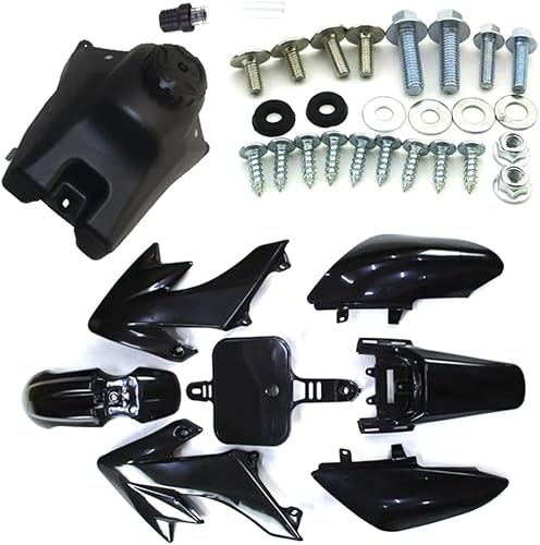 TC-Motor Kit de carenado de plástico negro tornillos de montaje completos tanque de combustible válvula de ventilación para Honda Dirt XR50 CRF50
