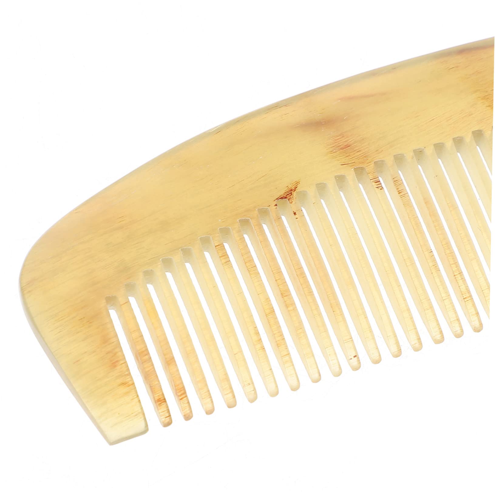 minkissy Peine de Cuerno Antiestático para Mujeres y Niñas Accesorio para Peinado y Cuidado del Cabello Rizado para Masajear el Cabelludo y Peinar la Barba