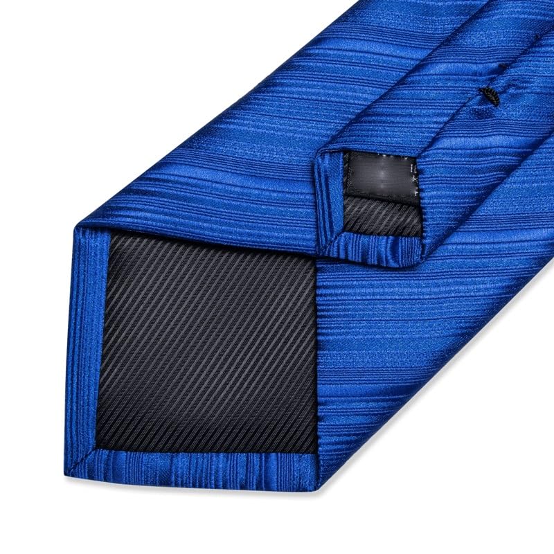 Corbata de seda rayada sólida para hombre miniatura 5