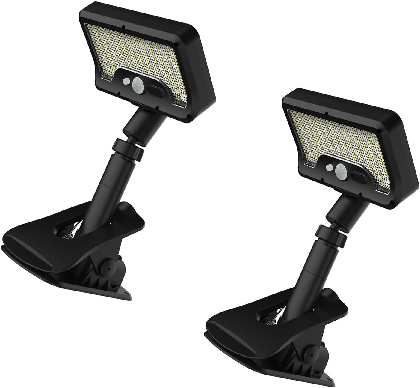 Pack of 2 Outdoor Solar Clamp Lights with 3 Colors Design Rechargeable Battery Suitable for Patio Yard Solar Deck Lights