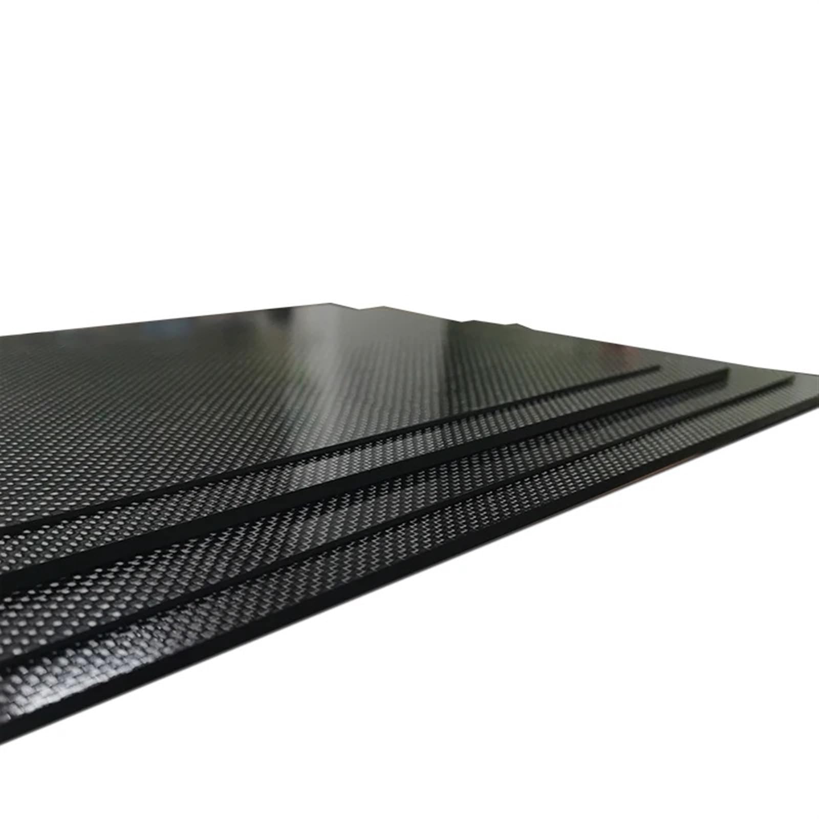 Carbon Platte 500 x 500 mm Kohlefaserplatte, Twill, glänzend, matt, 0,25–5 mm Dicke, echtes Plattenmaterial for RC Für Handarbeit, Restaurierung von Teilen(1.0mm Twill Glossy)