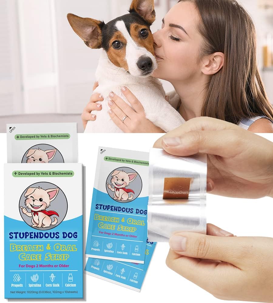 Stupendous Dog Breath Freshener Strip for Clean Teeth, Fresh Breath, & Healthy Mouth: Dog Water Additive for Dental Care - Doggie Bad…
