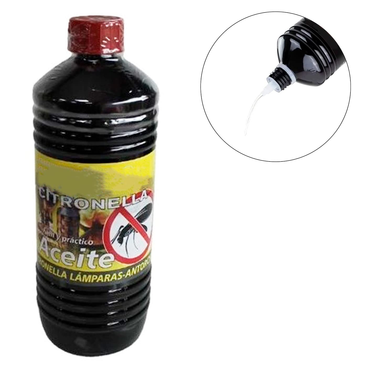 Acan Tradineur - Aceite para antorchas con citronella, líquido para lámparas de jardín y de Pared, antimosquitos, Interior y Exterior, 750 ml