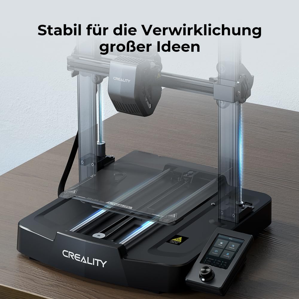 Creality Ender 3 V3 SE 3D Drucker, 250mm/s schnellere Druckgeschwindigkeit, CR Touch Auto-Nivellierung FDM 3D Printer mit Sprite Direct Extruder, Doppelte Z-Achse, Druckgröße 220x220x250mm