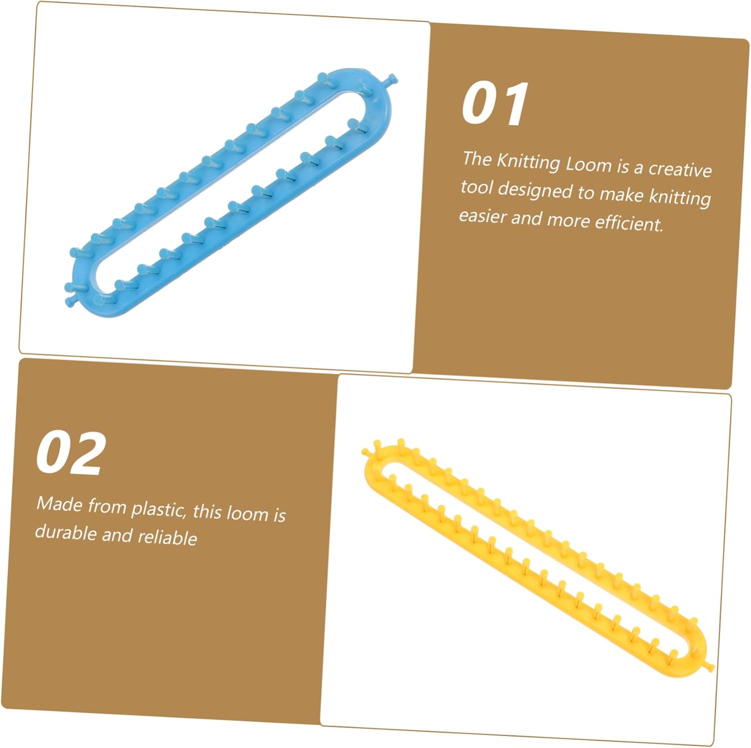 PHENOFICE DIY Knitting Loom for Scarves and Hats Plastic Weaving Tool for Beginners and Professionals for Crafting Sweaters Shawls and Blankets