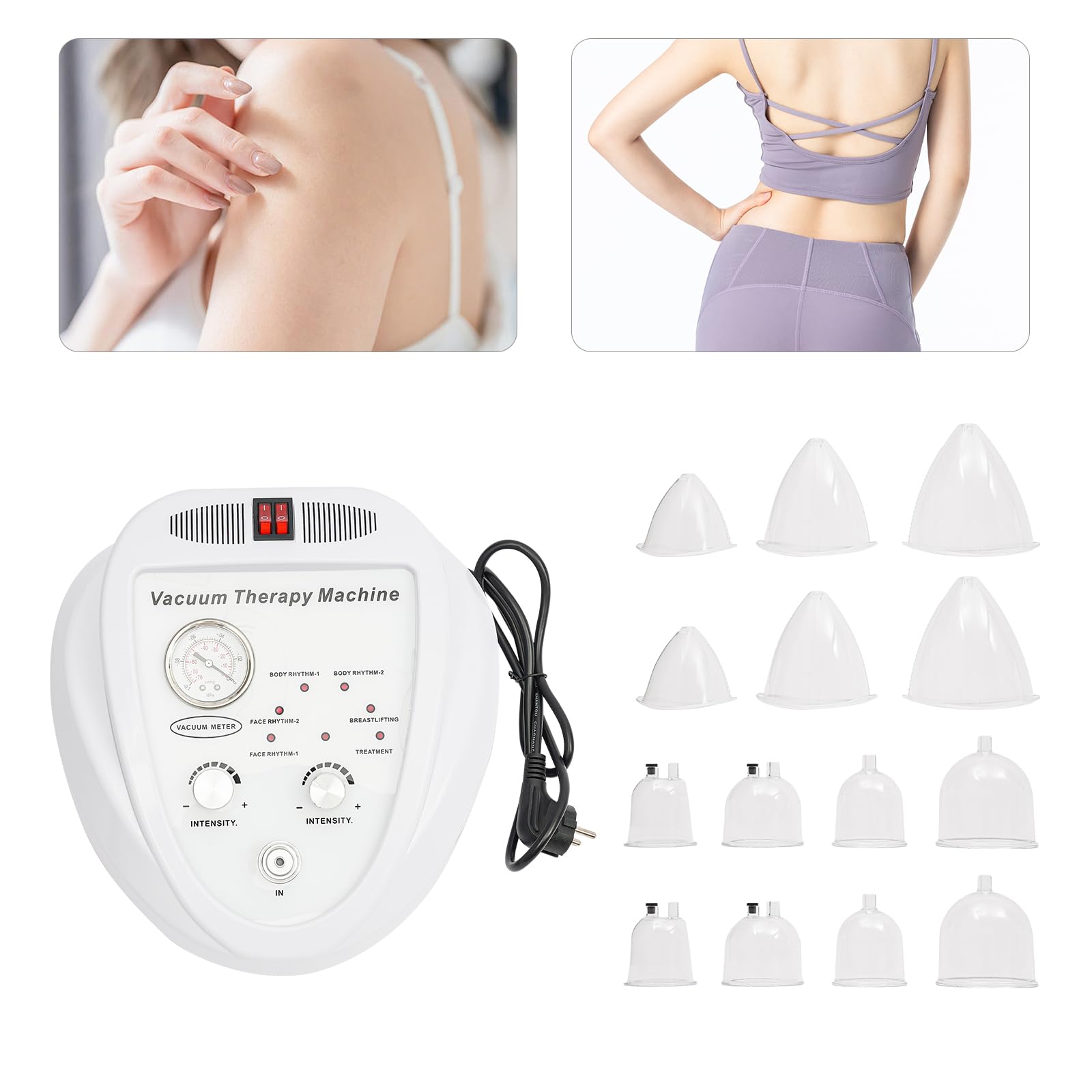 Vakuumgerät Vakuum Schröpfgläser Massagegerät Schröpfen Massage Sätze Cupping set mit 30 Saugnäpfen und 3 Pump, Multifunktionaler Massager zur Stimulierung von Lymphdrainage