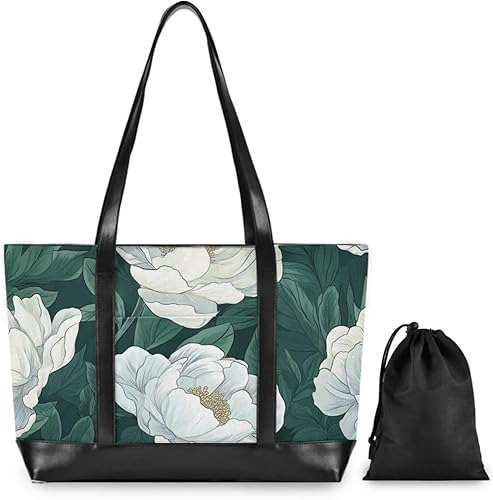 Vista 2 de Bolso tote portátil grande portátil con cremallera para mamá con bolso de trabajo para mujer