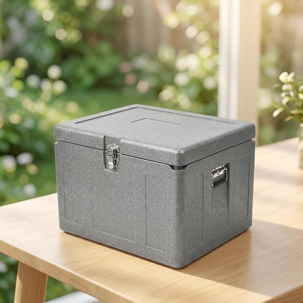 perfk Contenedor Isotérmico con Cuerpo Robusto Caja Térmica de Transporte Fabricada en Gran Volumen Cómodas Adecuado para Envío de Alimentos y de Cadena Fría.