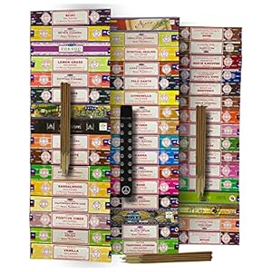 Satya Incense Sticks Variety Pack of 12 Randomly Selected Fragrances and Incense Stick Holder Bundle Total 180 Sticks Satya Incense Sticks Variety Pack of 12 Randomly Selected Fragrances and Incense Stick Holder Bundle Total 180 Sticks