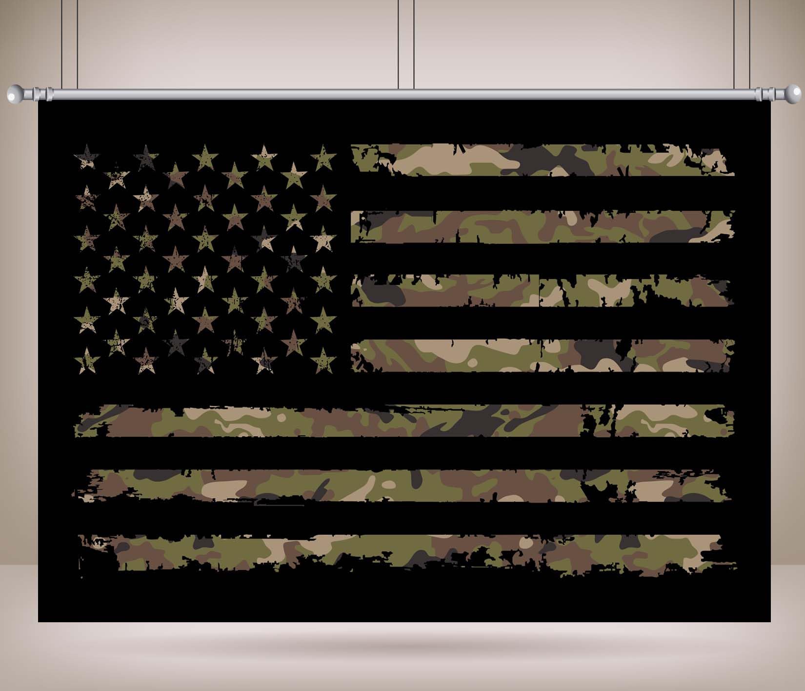 Weclome Soldiers Backdrop 7 X 5 Ft, Camouflage Army Soldier