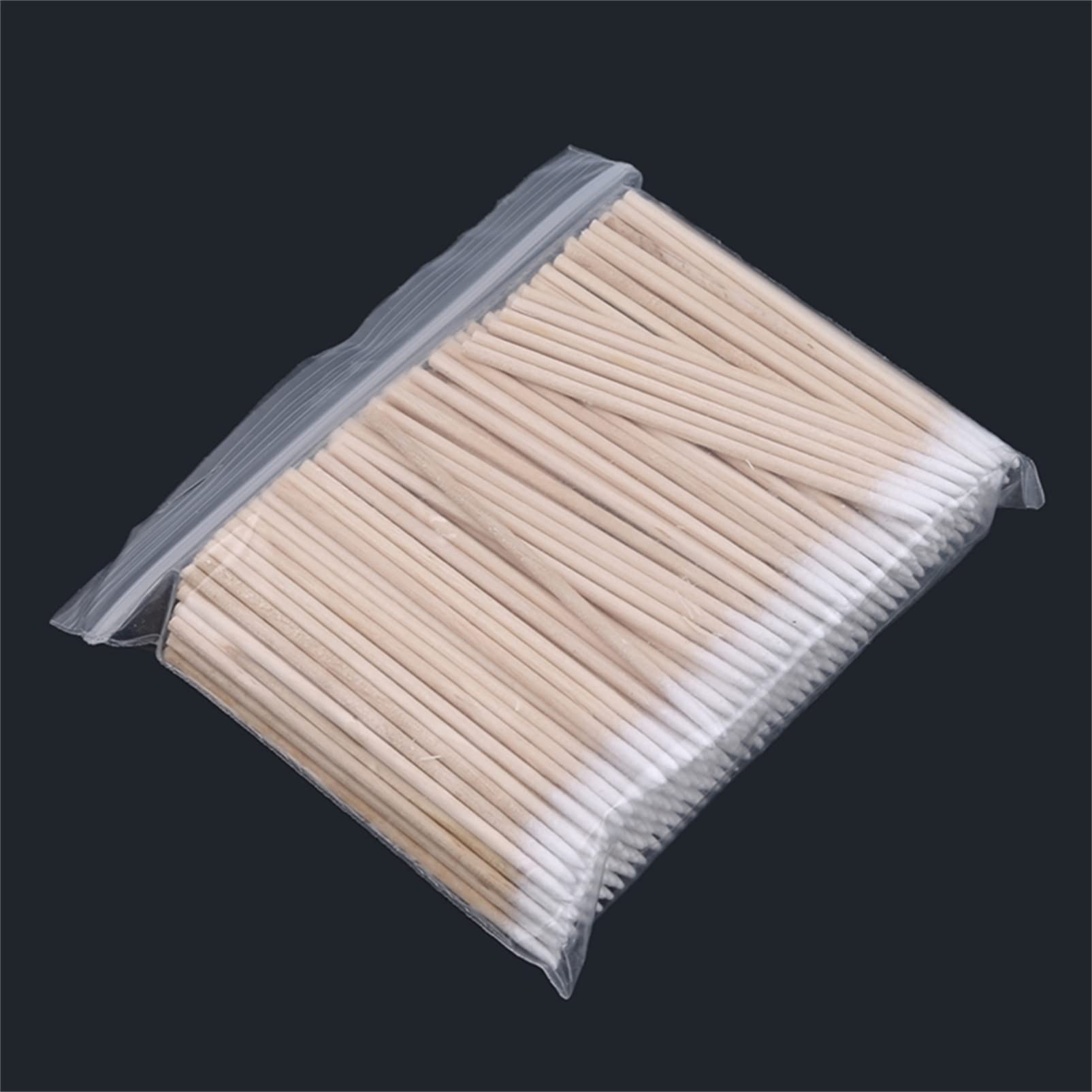 HELPFLOWER 300pcs Cotton Swabs Wooden Sticks Cotton Tipped Applicator