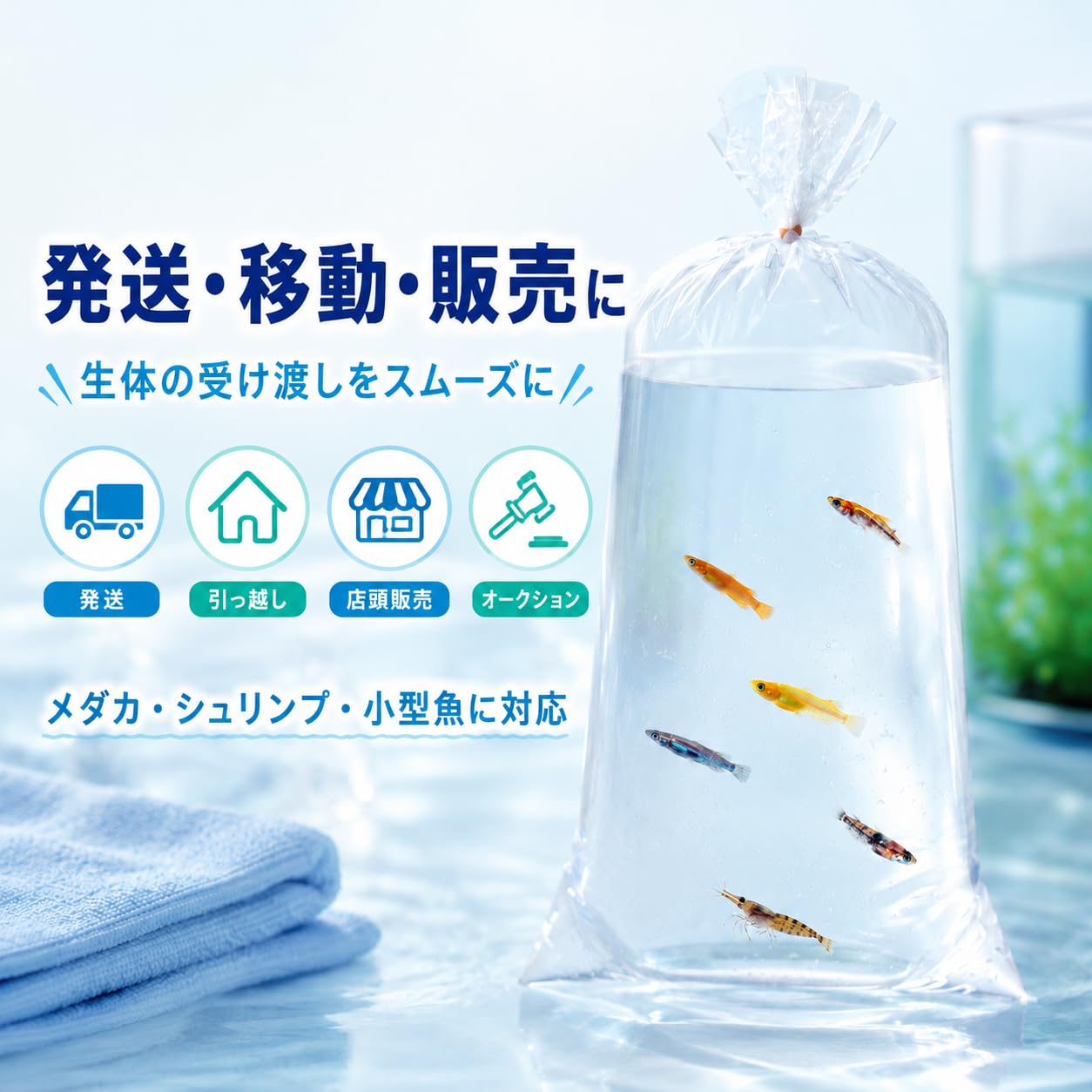 Amazon.co.jp: O-O- 観賞魚発送用 丸底ビニール袋 透明 10枚 180×450mm