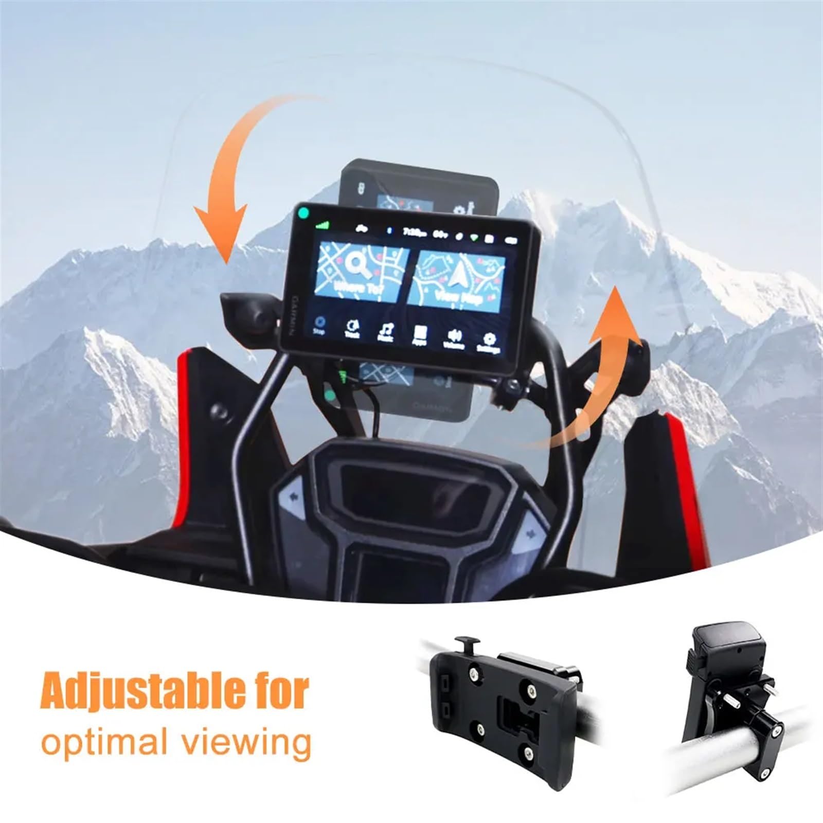 Soporte Navegación GPS Soporte para Teléfono Motocicleta GPS Soporte Navegación R12 para R1250GS R1200GS/GSA R1300GS CRF1000L CB500x Soporte para Navegación GPS