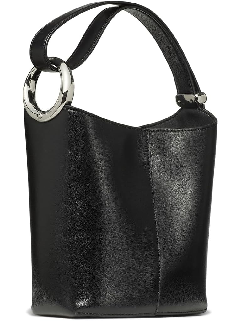 Black Kate Spade New York Halo Fine Grain Leather Mini Bucket