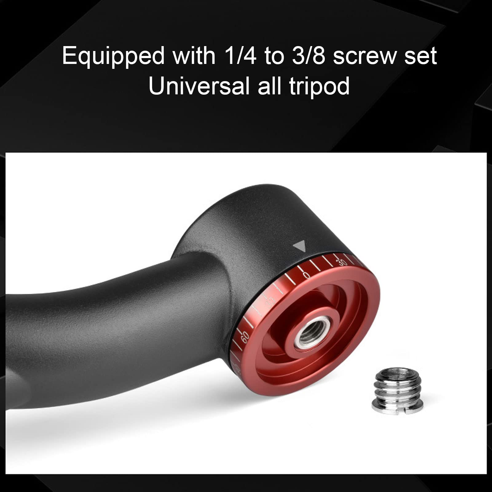 Cabezal Aleación Aluminio Cabezal Cardán Profesional Para Trípode - Carga  25 Kg, Rotación 360°, Aleación De Aluminio Cabezal Para Objetivos Largos