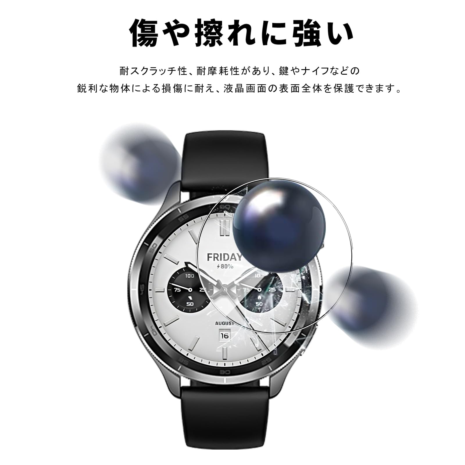 Amazon.co.jp: 【4枚セット】For Xiaomi Watch S4 フィルム ガラス 