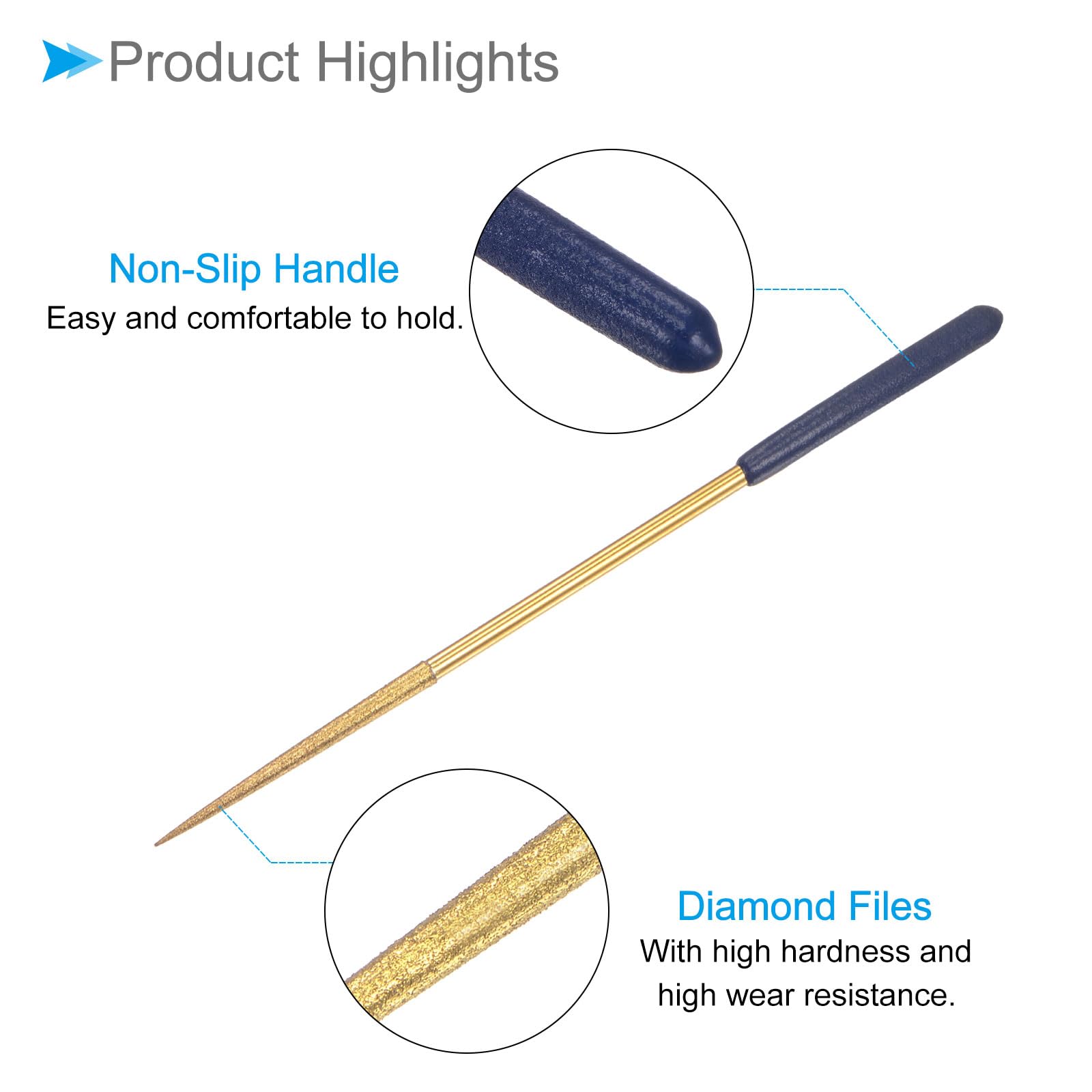 CoCud Diamond Coated Needle File,, 4x160mm - Image 4