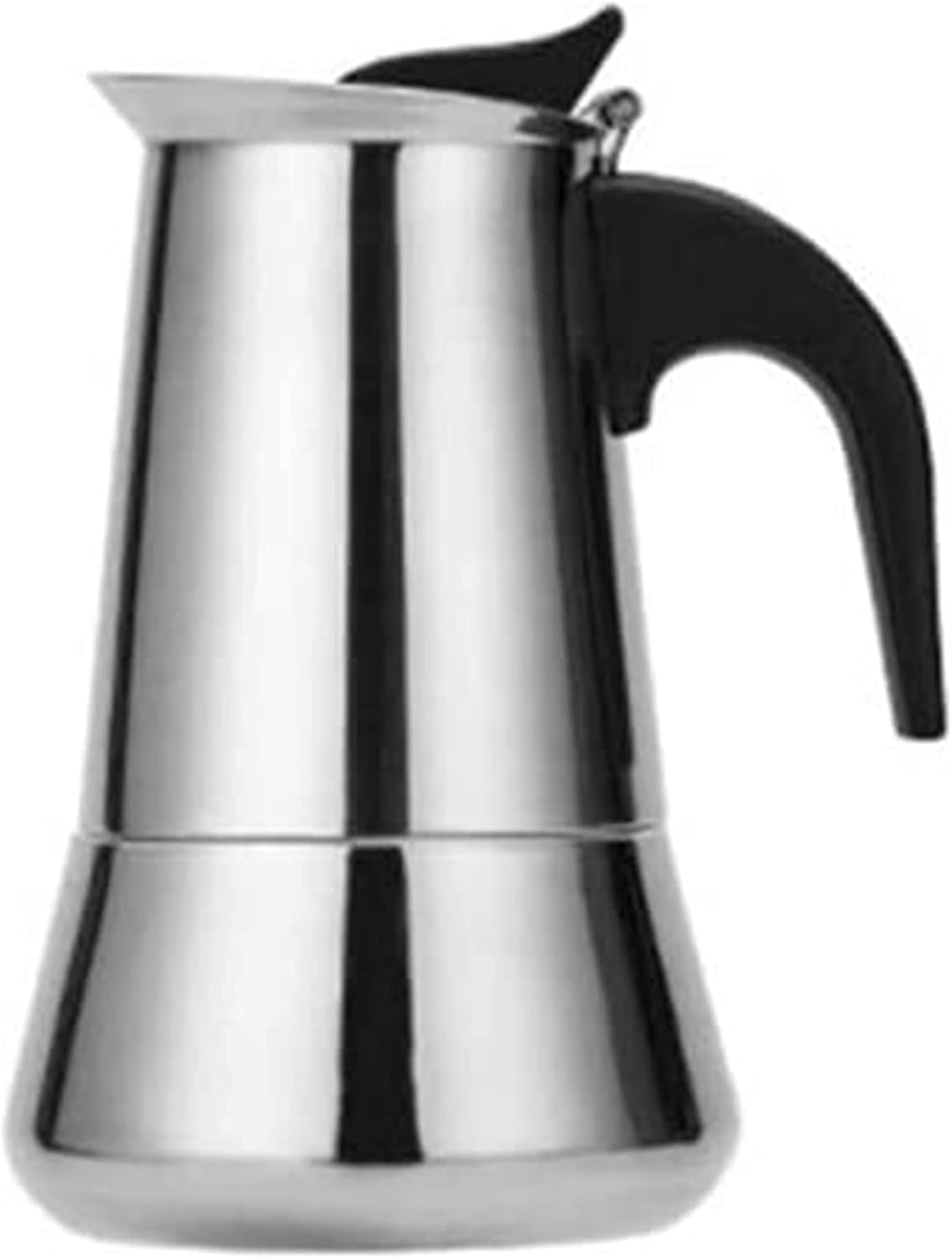 Stainless Steel Moka Pot Stovetop Espresso Maker Classic Coffee Maker Espresso Moka Coffee Pot Stove Top (Color : Silver, Size : 100ml) (Silver 300ml)