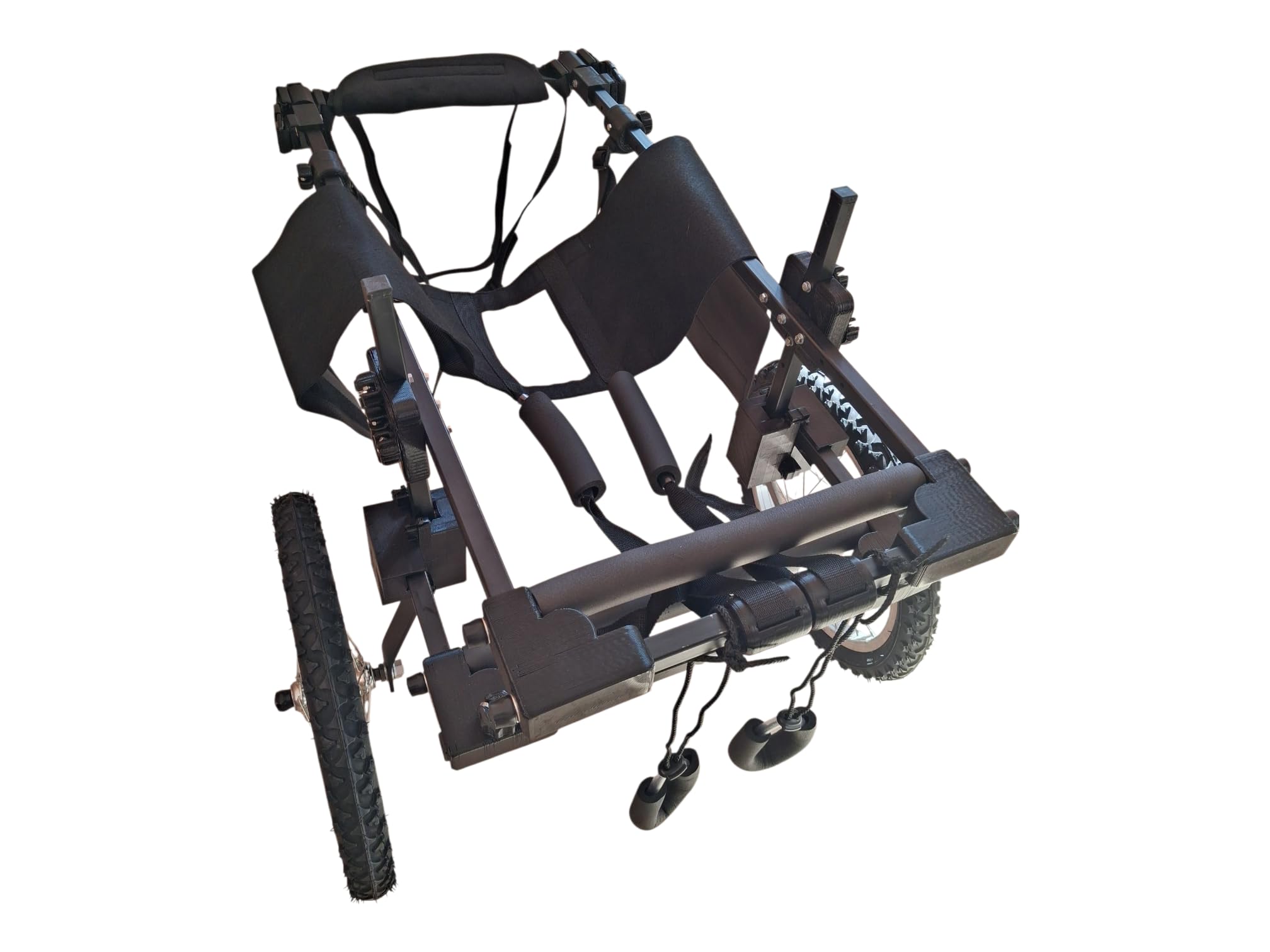 Silla de Ruedas para Perros Grandes, Pastor Alemán, Golden, Labrador Retriever y similares. Ruedas Todo Terreno. Con Faja Abdominal, Fabricada en España. Muy Ligera y Resistente.