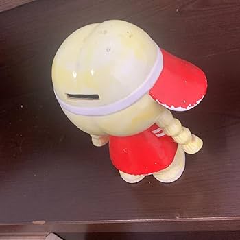 Amazon.co.jp: 19cm 大きめ パティ 当時物 陶器 貯金箱 レトロ